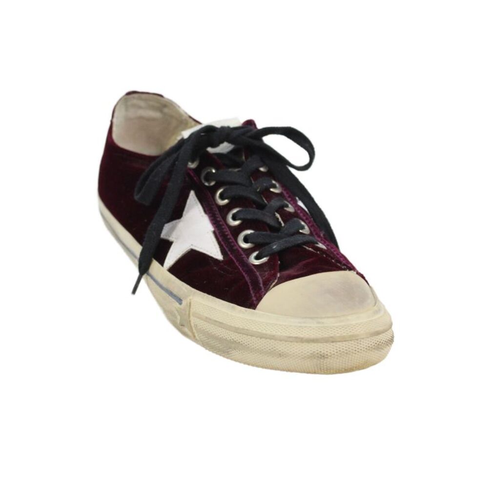 Golden Goose Deluxe Brand Womens Velvet Vstar2 Sneakers Shoes Red Size 10
